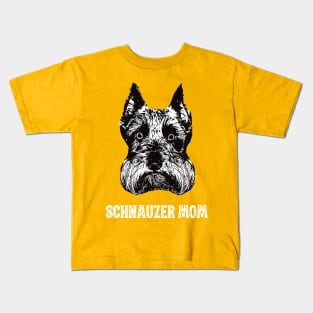 Schnauzer Mom Schnauzer Design Kids T-Shirt